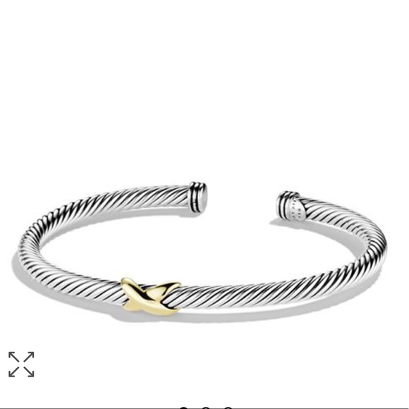 David Yurman Jewelry - David Yurman X bracelet with Gold size M